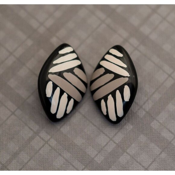 Modern Art Vintage Earrings by Avon - G3 - Picture 1 of 2